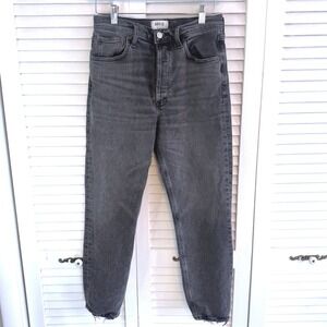 AGOLDE Womens Grey Washed Denim Skinny Destructed Hem SZ 27‎